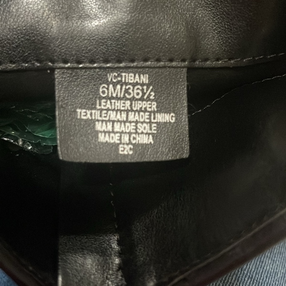 Vince Camuto Black Leather Wedge Boots - Picture 8 of 9